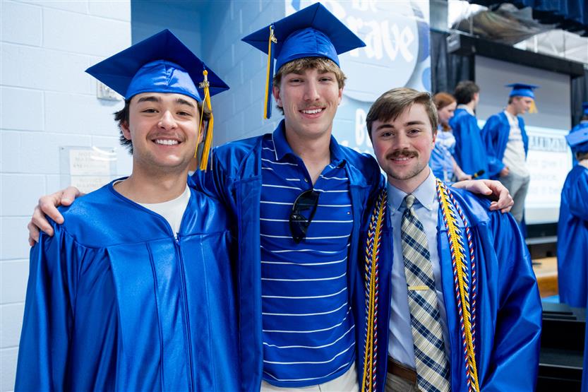 Students participate in a senior walk